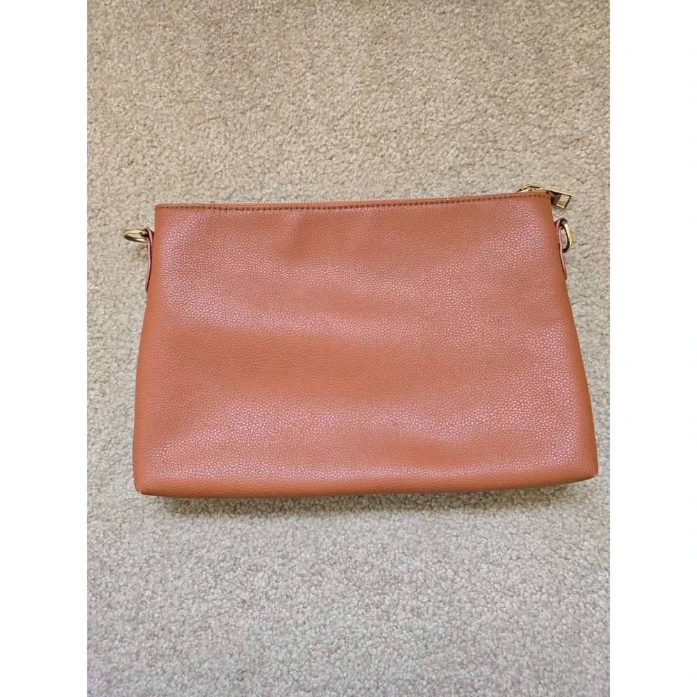 Elkie & Co. Aberdeen Cognac Brown Vegan Leather Diaper Bag Backpack Crossbody
